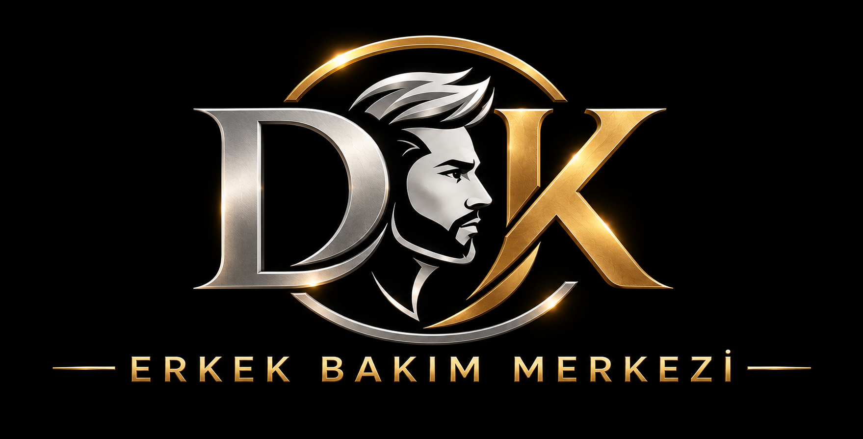 DK Men Studio — Dinar erkek bakım merkezi logosu